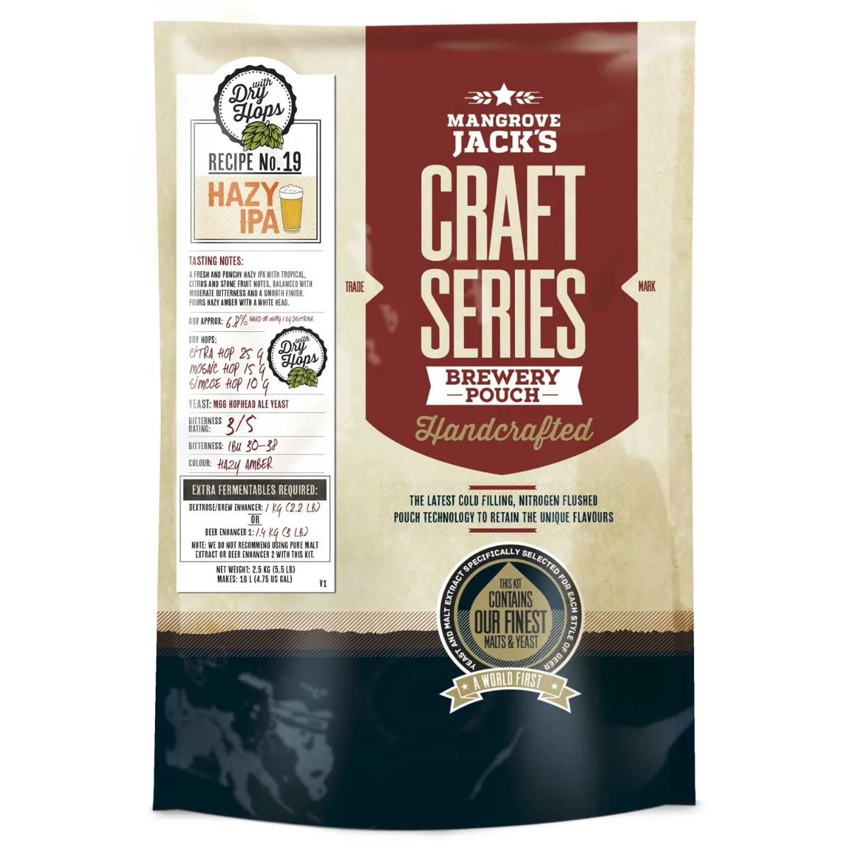 Mladinový koncentrát  Craft Series Hazy IPA – 2,5 kg